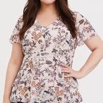 Torrid Floral Chiffon Tiered Babydoll Top Photo 0