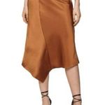 Reiss Aspen Satin Slip Skirt in Cinnamon Brown Size 10 Photo 4