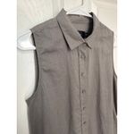 ONIA  Kaylee shirtdress gray sleeveless high low medium Photo 6