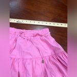 Entro New with Tag  Bubblegum Pink Tiered Cotton Mini Preppy Skirt Size Small Photo 5