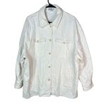 Gianni Bini white Corduroy Button Down Shirt Jacket Size Large Photo 0