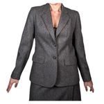 Vintage Evan Picone Two Piece Wool Skirt Suit Gray Vintage Size 8 Modern Size 0 Photo 4