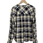 Michael Stars Plaid Popover Shirt Black, Yellow, White Size XS Photo 1
