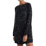 Madewell NWT  Satin Long Sleeve True Black Shift Mini Dress Women’s Size XS Photo 1