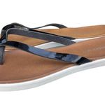 Madden Girl  Misty Patent Thong Sandal Black Patent Size 8M Summer Beach NEW Photo 1