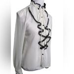 Alexis  XIMENA White Sheer Frill  Long Sleeve Blouse Size 0 Photo 6