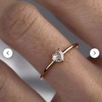 Anthropologie 18K crystal heart love ring Photo 0