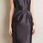 Maeve Anthropologie  Dress Sheath Cross Front Shimmer Black Dressy Cockta… Photo 0