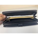 Mundi Black Pebble Grain Full Zip Wallet Clutch Bonded Leather 8" x 4" Photo 7