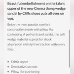 White Mountain  Cliffs Cienna White & Silver Embellished Flat Thong Sandals 10 Photo 7