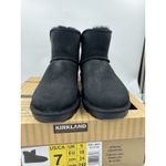 Kirkland Signature Kirkland Women's Shearling Scalloped Edge Suede Boot Booties Black NEW Size 7 Photo 1