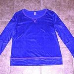 None Blue Fuzzy Sweater Photo 0