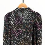 Never Fully Dressed Black Meadow Floral Tie Neck Long Sleeve Cinched Cuff Top 2 Photo 6