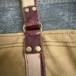 Lucky Brand Leather and Canvas  Large Tote Photo 4