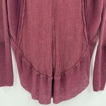 We The Free We The Free People Laguna Waffle Knit Top Burgundy Red Long Sleeves Size Medium Photo 7