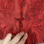 Carmen Marc Valvo  Jacquard Red Dress Size 2 Photo 3