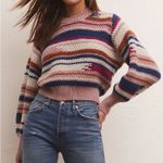Z Supply  Ashville Striped Balloon Sleeve Striped Sweater Size Small Photo 14