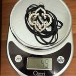 Brighton Toledo Silver Large Open Quadrefoil Pendant Black Cord 32” Necklace 49g Photo 10