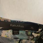 Fun 2 Fun Green Tan Floral Print Long Wide‎ Sleeves Size XL Photo 4