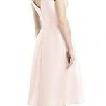 Alfred Sung NWT Draped Faux Wrap Cocktail Dress With Pockets Blush Size 0 D777 Photo 1