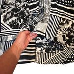 DENIM 24/7 blouse top shirt tunic black white high low size 18W Photo 2