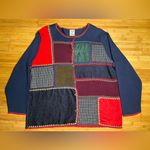 Allison Daley  knitted Hippie Patchwork Long Sleeve Granny Cardigan Sweater|Sz:2x Photo 15