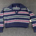 Free People NWT  Women's Kennedy Pullover Sweater oversize striped size large E5 Photo 5