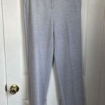 Ann Taylor NWT high rise straight leg blue white tweed woven pants cuffed twee Photo 0