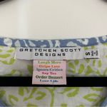 Gretchen Scott Designs Blue Floral V Neck Tunic Top Coverup Photo 4