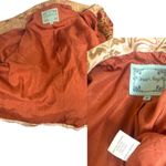 Y2K Floral Paisley Velvet Jacket Cropped Blazer Vintage Style Elegant Party S Yellow Photo 5