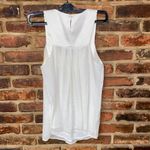 MM Couture  Miss Me White Metallic Beaded Sleeveless Blouse Women's Size Medium Photo 5