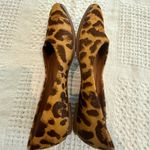 Zodiac  Hill 7.5 leopard leather pointed toe faux fur animal flats 3087 Photo 3