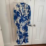 ZARA  Blue and White Patterned Long Sleeve Dress Photo 2
