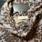 Jon & anna Sleeveless Turtleneck Dress Gray Brown Floral Print Cowl Neck -SM Photo 2