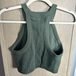 Aerie Green Ribbed Halter Top Photo 2