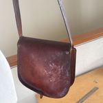 None Vintage Brown structured Leather Bag crossbody or shoulder Photo 14