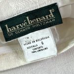 Harvé Benard HARVE BENARD Vintage White 100% Linen Jacquard Midi‎ Pencil Skirt Size 6 Photo 8