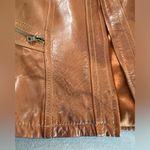 Marc New York Zip Up Leather Jacket Brown Size XL Photo 9