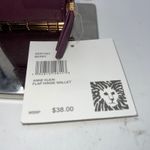 Anne Klein Berry AKW1553 Flap Hinge Wallet Card Holder Zip Coin Pouch Photo 1