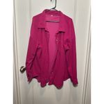 Orange Creek LOT Womens Oversized Knit Cardigan Sweater XXL Bright Red Open Front Pockets Photo 2