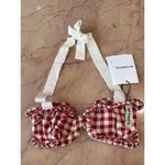 Milkwhite Bustier Top in Red Small New Womens Cropped Tank Bralette Photo 7