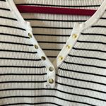 Workshop Republic Clothing The Workshop Women’s White Black Stripe Sleeveless Ribbed Sweater Tank Size S Photo 8