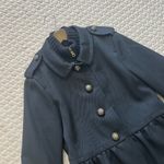 Moschino  Womens Black Wool blend Front Button Peacoat Size 40 Photo 3