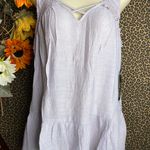 Doe & Rae ✅3/$30✅NWT Grey Embroidered Sleeveless Ruffle Tank Top | MEDIUM | Photo 2