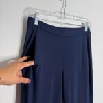 Eileen Fisher Viscose Jersey Easy Pant Navy With Povkets Pull On Small Petite Photo 5