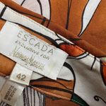 Escada Vintage Silk Butterfly Moth Floral Silk Button Photo 9