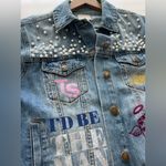 Forever 21  customised Taylor Swift inspired denim concert jacket beaded S Photo 2