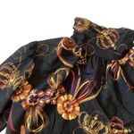 Vintage Marlins Blouse Black Size 6 Photo 3