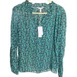 Rebecca Taylor NWT Climbing Rose Silk-Blend Blouse Photo 5