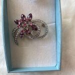 Adrian Buckley NIB  England Jewellery Pink Flower Brooch Photo 5